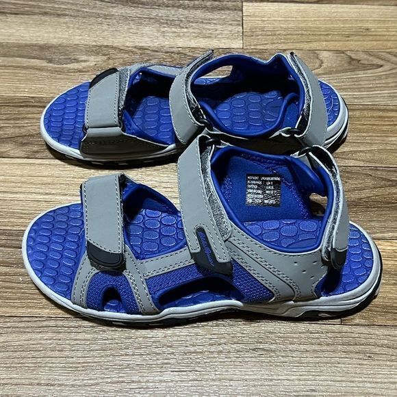 Eddie Bauer Sz 3 Boys‎ Westmont Sandals Gray Blue - Picture 4 of 7